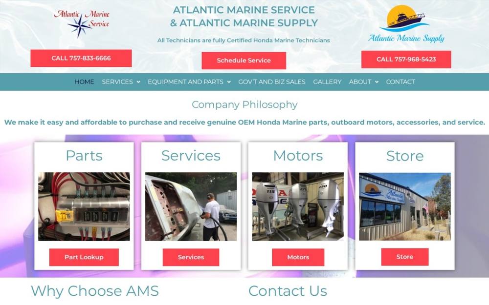 Atlantic Marine VA website designed by Digital Renaissance